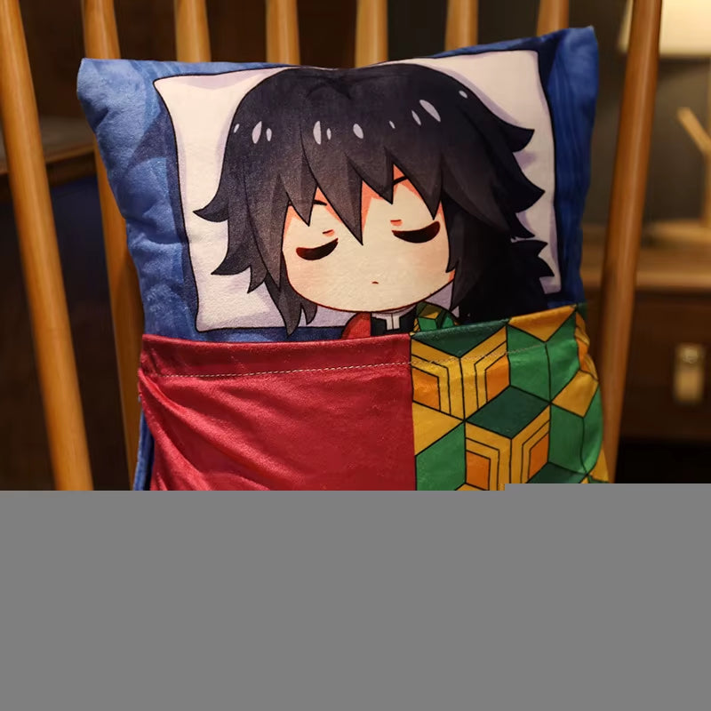 Demon Slayer Anime Plush Stuffed Pillow Cute Devil'S Blade Manga Doll Cushion Kimetsu No Yaiba Tanjirou Nezuko Plush Pillow