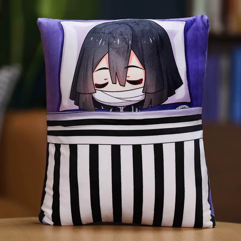 Demon Slayer Anime Plush Stuffed Pillow Cute Devil'S Blade Manga Doll Cushion Kimetsu No Yaiba Tanjirou Nezuko Plush Pillow