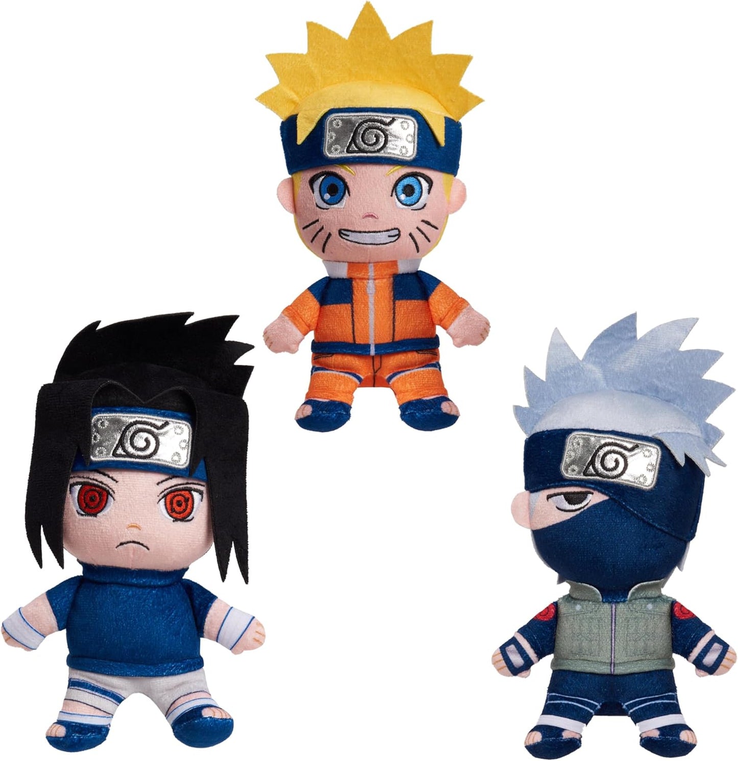 Naruto Small 7 Inch Collectible Plush Sasuke, Kids Toys for Ages 3 Up