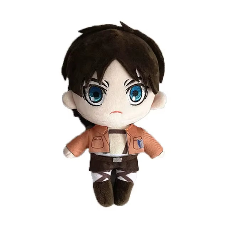 20Cm Anime Attack on Titan Plush Toys Doll Kawaii Levi Eren Mikasa Cute Kawaii Collection Green Stuffed Birthday Gifts for Kids