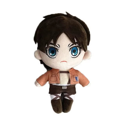 20Cm Anime Attack on Titan Plush Toys Doll Kawaii Levi Eren Mikasa Cute Kawaii Collection Green Stuffed Birthday Gifts for Kids