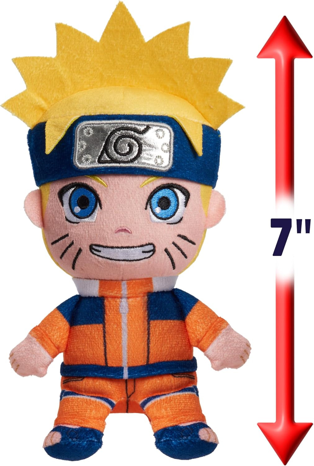 Naruto Small 7 Inch Plush, Multicolor, Anime, Kids Toys for Ages 3 Up