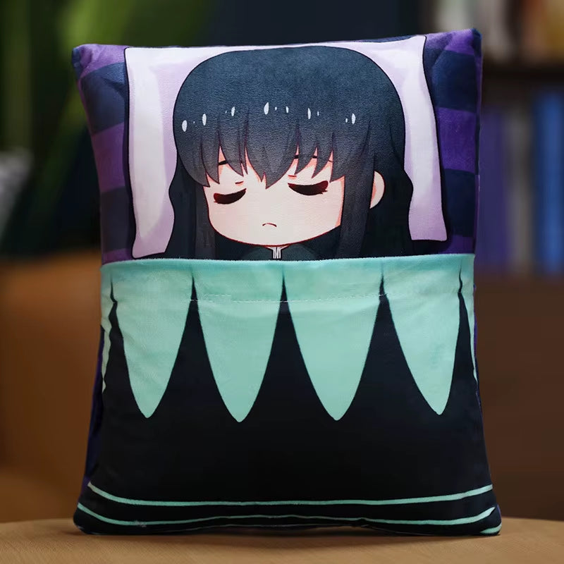 Demon Slayer Anime Plush Stuffed Pillow Cute Devil'S Blade Manga Doll Cushion Kimetsu No Yaiba Tanjirou Nezuko Plush Pillow