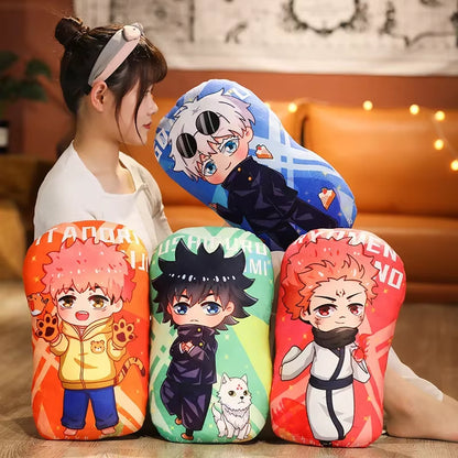 Kawaii Jujutsu Kaisen Plush Pillows Gojo Satoru Dakimakura Cute Anime Cushion Yuji Itadori Throw Pillow Geto Suguru Stuffed Doll