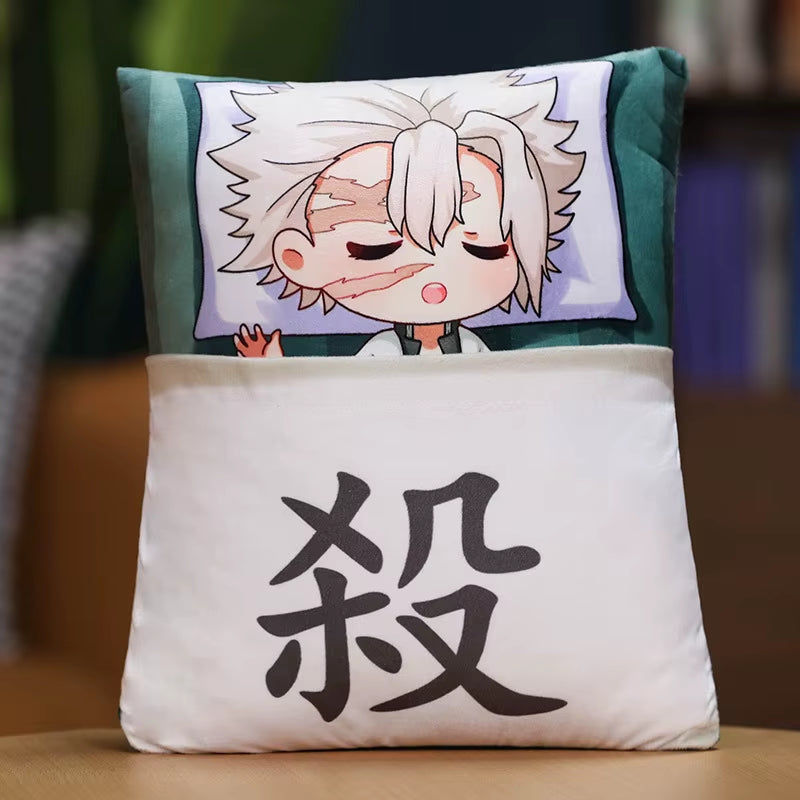 Demon Slayer Anime Plush Stuffed Pillow Cute Devil'S Blade Manga Doll Cushion Kimetsu No Yaiba Tanjirou Nezuko Plush Pillow