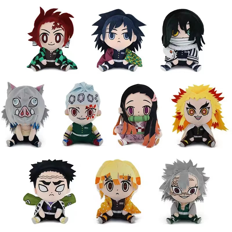 20Cm Demon Slayer Plush Toys Tanjirou Anime Figure Nezuko Plushie Zenitsu Inosuke Doll Stuffed Toy Cosplay for Holiday Gifts