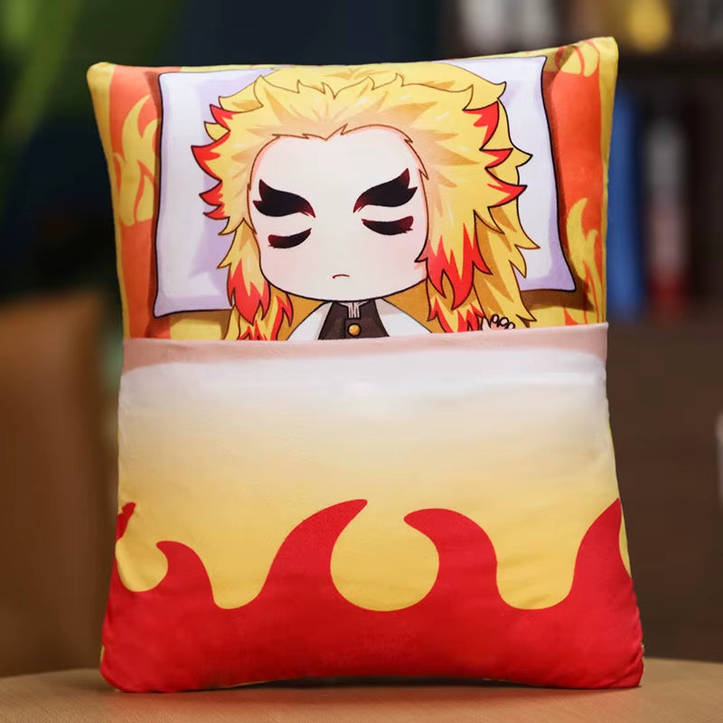 Demon Slayer Anime Plush Stuffed Pillow Cute Devil'S Blade Manga Doll Cushion Kimetsu No Yaiba Tanjirou Nezuko Plush Pillow