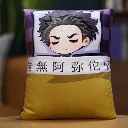 Demon Slayer Anime Plush Stuffed Pillow Cute Devil'S Blade Manga Doll Cushion Kimetsu No Yaiba Tanjirou Nezuko Plush Pillow