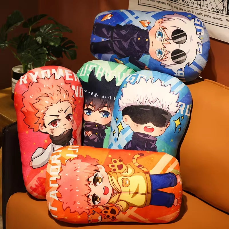 Kawaii Jujutsu Kaisen Plush Pillows Gojo Satoru Dakimakura Cute Anime Cushion Yuji Itadori Throw Pillow Geto Suguru Stuffed Doll